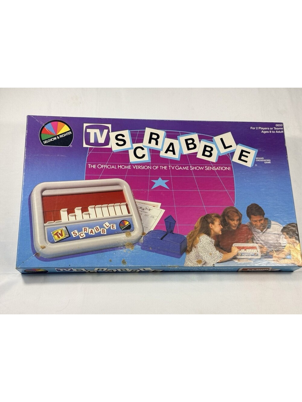 Vintage TV Scrabble Game by Selchow & Righter 1986 Complete